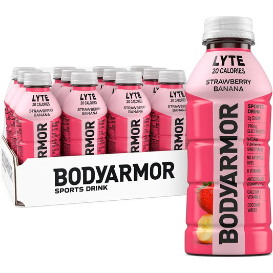 BODYARMOR LYTE Sports Drink, Strawberry Banana, 16 Oz (12 Pk)