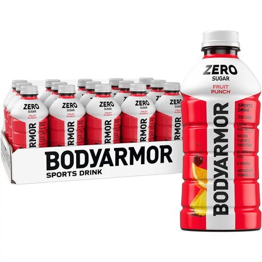 BODYARMOR ZERO Sugar Electrolyte Drink, Fruit Punch, 28 Oz (15 Pk)