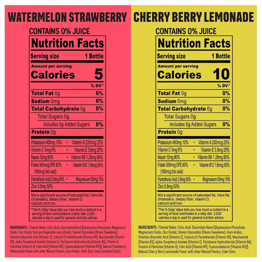 BODYARMOR ZERO Watermelon Strawberry/Cherry Lemonade Variety, 12 Oz (16 Pk)