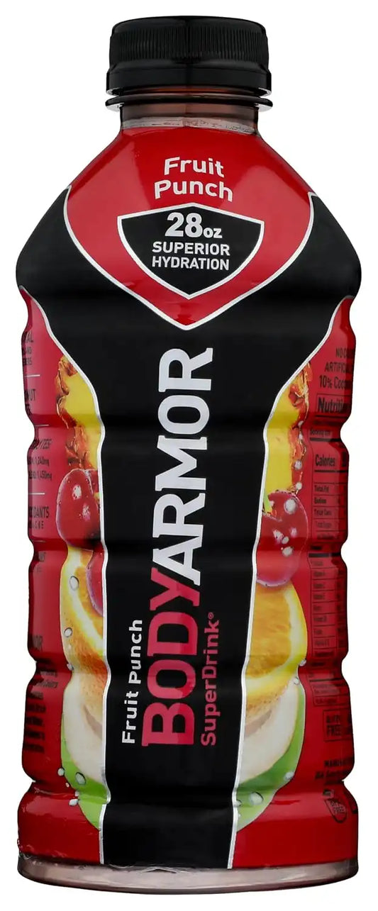 BODYARMOR Sports Drink, Fruit Punch, Electrolyte Drink Hydration, 28 Fl Oz Bottle