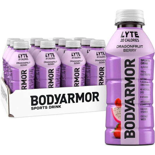BODYARMOR LYTE Sports Drink, Dragonfruit Electrolyte Drink, 16 Oz (12 Pk)