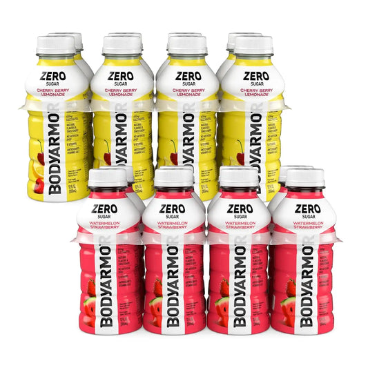 BODYARMOR ZERO Watermelon Strawberry/Cherry Lemonade Variety, 12 Oz (16 Pk)