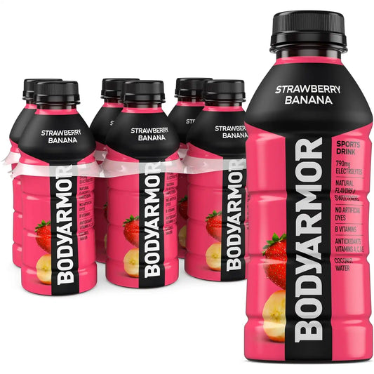 BODYARMOR Sports Drink, Strawberry Banana Electrolyte Drink, 16 Oz (6 Pk)