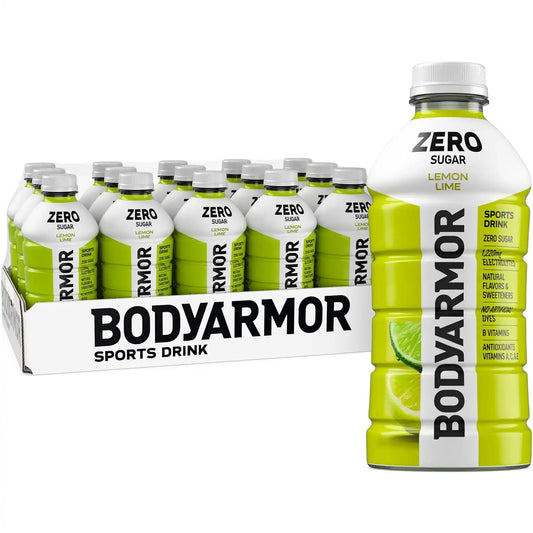 BODYARMOR ZERO Sugar Electrolyte Drink, Lemon Lime, 28 Oz (15 Pk)